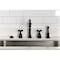 Kingston Brass Double-Handle Widespread Kitchen Faucet with Brass Sprayer, Matte Black KB1790BEXBS - alternate 5
