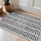 World Rug Gallery Bohemian Stripe Lines Shag Area Rug 2 ft x 3 ft White WR128WHITE2X3 - alternate 1