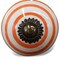 Homeroots Set of Twelve Orange And White Geometric Ceramic Drawer Pull Knobs, 12PK 358105 - alternate 4