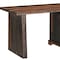 Homeroots 54" Dark Brown Solid Wood Writing Desk and Bookshelf Set With Three Drawers 634356 - alternate 8