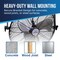Iliving 20 Inch Wall Mount Fan, 4750 CFM High Velocity Metal Fan with 3 Speeds, Sealed Motor & 360 Deg ILG8E20P - alternate 4