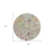 Homeroots 8' Gray Fern Green And Artichoke Green Round Paisley Washable Indoor Outdoor Area Rug 588614 - alternate 5