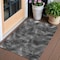 Homeroots 3' X 5' Gray Charcoal And Silver Abstract Washable Indoor Outdoor Area Rug 587134 - alternate 1
