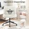 Simple Deluxe YSSOA Criss Cross Legged Chair with Wheels, Armless PU Leather Office Desk Chair Wide Seat, Swivel 3A88FNCHAR7295BGE - alternate 6