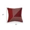 Homeroots 20" Red and White Geometric Cotton Throw Pillow With Embroidery 549400 - alternate 6