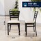 Flash Furniture HERCULES Black Ladder Back Metal Restaurant Chair - Tan Vinyl Seat, 4PK 4-XU-DG694BLAD-TNV-GG - alternate 7