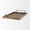 Homeroots 15in Gold Metal Hand Finished Vanity Tray With Handles 731276 - alternate 6