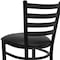 Flash Furniture 30" Ladder Back Restaurant Stool XU-DG697BLAD-BAR-BLKV-GG - alternate 8