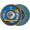 Pferd 5'' x 5/8-11 Thd. POLIFAN Flap Disc - Z PSF TRIM STEELOX, Zirconia, 40 Grit, Flat 68164 - alternate 1