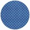 Homeroots 8' Blue And Ivory Round Geometric Washable Indoor Outdoor Area Rug 596179 - alternate 5