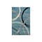 World Rug Gallery Modern Wavy Circles Design Area Rug 2 ft 7 in x 4 ft Blue 377BLUE27X4 - alternate 2