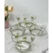 Homeroots Clear and Green Four Piece Palm Tree Acrylic Service For Four Bowl Set 520903 - alternate 7