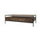Homeroots 56" Brown and Black Solid Wood and Metal Coffee Table With Three Drawers 376306 - alternate 6