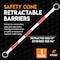 Xpose Safety Retractable Barrier for Traffic Cones White/Orange 53in to 84in CBO53/84-1-X - alternate 5