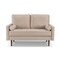Homeroots 57" Beige And Dark Brown Velvet Loveseat and Toss Pillows 543713 - alternate 5