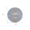 Homeroots 8' Sky Blue And Denim Blue Round Striped Washable Indoor Outdoor Area Rug 578006 - alternate 6
