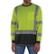 Ergodyne M Lime Class 3 Hi-Vis Long Sleeve Shirt Black Bottom 8369BK - alternate 1