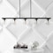 Jonathan Y Luca Parisian 45.5" 5-Light Modern Glam Iron Globe Linear LED Pendant, Black/Clear JYL7572B - alternate 9