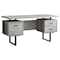 Homeroots 60" Gray and Black Computer Desk With Three Drawers 333518 - alternate 1