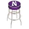 Holland Bar Stool Co 30" Northwestern Cushion Seat, 2-Ring Chrome Swivel Bar Stool L7C130Nthwst - alternate 1
