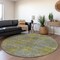 Homeroots 8' Gray Lime Green And Silver Round Polka Dot Washable Indoor Outdoor Area Rug 614679 - alternate 5