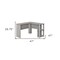 Homeroots 47" Gray Wood Corner Computer Desk 489884 - alternate 4