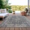 Homeroots 5' X 8' Charcoal And Silver Abstract Washable Indoor Outdoor Area Rug 616605 - alternate 6