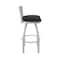 Holland Bar Stool Co Revelle 30in Swivel Bar Stool with Anodized Nickel Finish, Medium Back and Black Vinyl Seat 881 - alternate 6