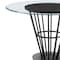 Homeroots 48" Clear And Black Glass And Iron Pedestal Base Round Top Dining Table 569436 - alternate 8