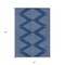 Homeroots 5' X 8' Navy Blue And Ivory Geometric Washable Indoor Outdoor Area Rug 598599 - alternate 7