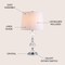 Jonathan Y Riley 25" Crystal LED Table Lamp, Clear JYL2040A - alternate 6