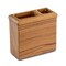 Homeroots Traditional Solid Teak Rectangular Toothbrush Holder 475840 - alternate 1