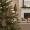 Homeroots Set of Four Brown Wood Christmas Tree Shaped Ornaments, 4PK 633366 - alternate 6