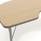 Flash Furniture Commercial Adjustable Height Kidney Activity Table with Short Legs in LT NAT XU-A4872-KIDNY-LTNAT-T-P-GG - alternate 6