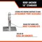 Malta Dynamics 18 in Roof Anchor-Galvanized Steel Tie-Off Point, For Wood, Steel, or Concrete A6321 - alternate 4