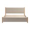 Homeroots Natural and Beige Wood And Upholstery King Bed Frame 583187 - alternate 3