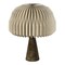 Jonathan Y Sylvie 16" Modern Minimalist Paper Pleated Shade Mushroom Accent LED Table Lamp, Natural JYL9106B - alternate 1