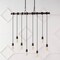 Jonathan Y Rhys 40" 8-Light Vintage Industrial Driftwood Iron LED Linear Chandelier w/Height Adjustable Bulbs, B JYL1330A - alternate 8