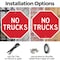 Signmission No Trucks, 10 inch X 10 inch, Aluminum Metal Signs, 2PK OC-A-2PACK-10-267 - alternate 6