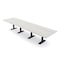 Skutchi Designs 14ft Rectangular Conference Table With Power | Harmony Series | 14 Person Meeting Room Table HAR-REC-48x168-T.BK-K458-NA - alternate 1