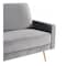 Homeroots 72" Gray Velvet Sofa With Brass Legs 480917 - alternate 8