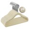 Elama Home 50 Piece Kids Non-Slip Velvet Cloths Hangers with Notched Shoulders in Cream 750124337M - alternate 1