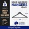 Lifemaster Wooden Hangers, Swivel Hook, Non-Slip, Pants Bar, Holds 10 lbs, Black, 5PK LMWD5BK - alternate 6