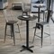 Flash Furniture Commercial 24" Black Faux Marble HPL Tabletop with Black Bar Height X Base ST-RD24-BKMAR-T2222B-GG - alternate 5