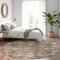 Homeroots 8' Brown Beige And Green Round Floral Washable Indoor Outdoor Area Rug 605451 - alternate 8