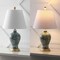 Jonathan Y Grace 24" French Country Cottage Ceramic/Iron Floral Urn LED Table Lamp, Green/White JYL3009F - alternate 5