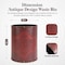 Vintiquewise Round Indoor Trash Can, Cherry, Faux Leather, 10 in QI003103 - alternate 6
