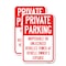 Signmission Private Parking Inoperable or Unlicensed Vehicles Towed, 18'' X 24'', Heavy Gauge Aluminum, 2PK A-1824-2PACK-23256 - alternate 1