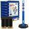 Jrex Safety 42 in Ring Loop Blue Traffic Delineator Post with 13 LB PVC Base, Full Pallet 96 DLRB-JR-BLU-42-FP96 - alternate 1