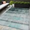Homeroots 5' X 8' Teal Ombre Washable Non Skid Indoor Outdoor Area Rug 563686 - alternate 1
